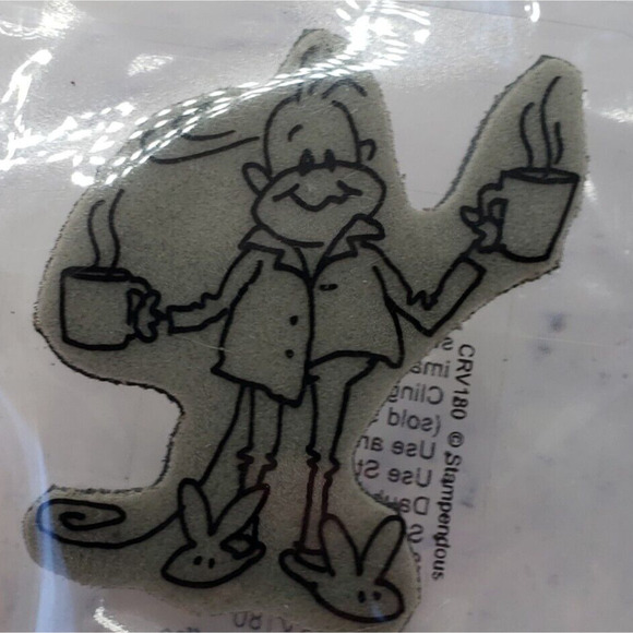 Stampendous Changito Coffee CRV110 Monkey Morning Coffee Cling Rubber Stamp - Picture 4 of 7